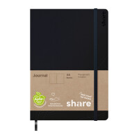 share Notizbuch A5 blanko dunkelblau 4-0014103