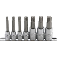Bit-Einsatz-Satz | Antrieb Innenvierkant 10 mm (3/8") / 12,5 mm (1/2") | Keil-Profil (für RIBE) M6 - M14 | 7-tlg.