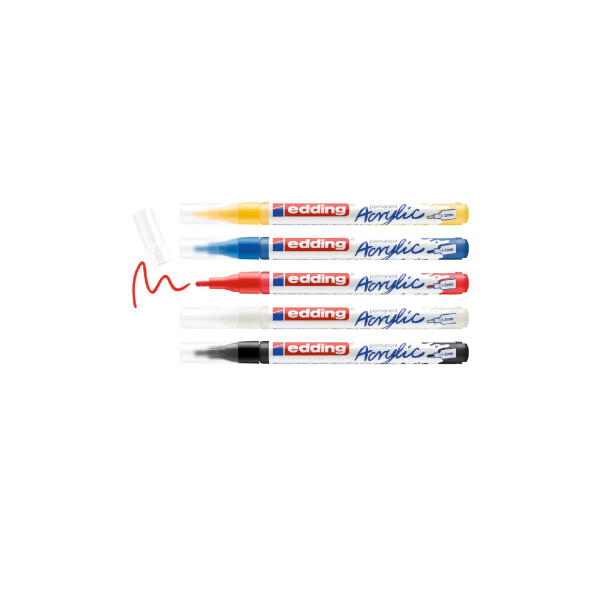 edding 5300 Acrylmarker fein 5er-Set basic 4-5300-5S
