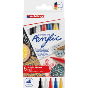 edding 5300 Acrylmarker fein 5er-Set basic 4-5300-5S