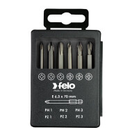 Felo Bit-Box Profi E 6,3 x 73 mm 6-tlg. PZ/PH 00003291716