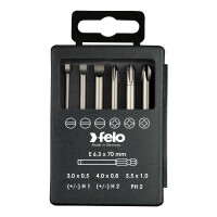 Felo Bit-Box Profi E 6,3 x 73 mm 6-tlg. SL/H/PH 00003292716