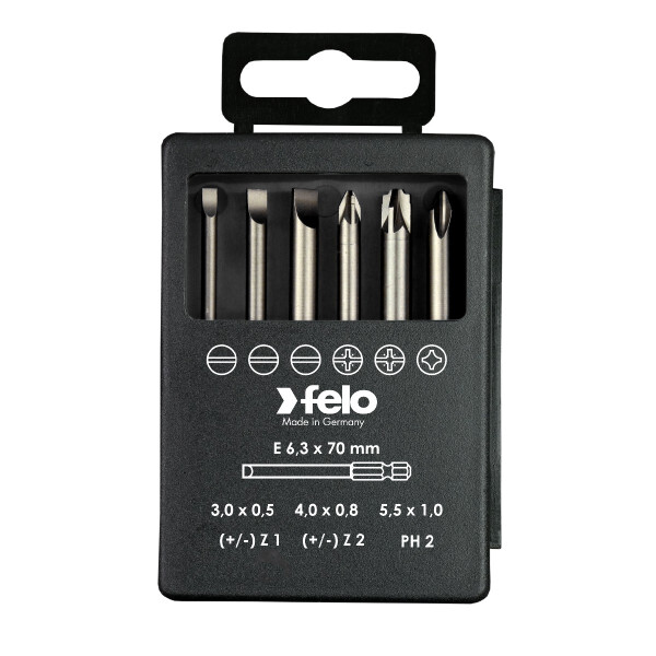 Felo Bit-Box Profi E 6,3 x 73 mm 6-tlg. SL/Z/PH 00003192716