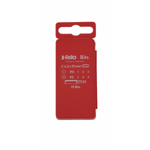 Felo Bit-Box Profi C 6,3 x 25 mm 13-tlg. PZ/PH/BH...