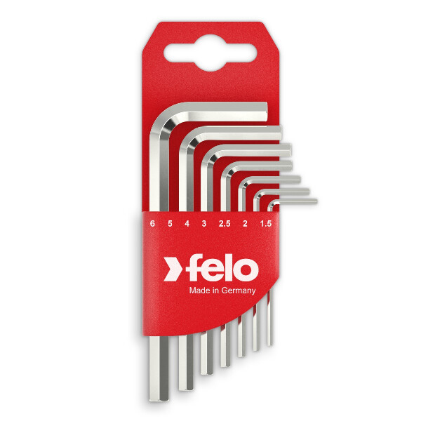 Felo Winkelschlüssel Satz 7-tlg. HEX kurz 1,5 - 6 mm 00034500711