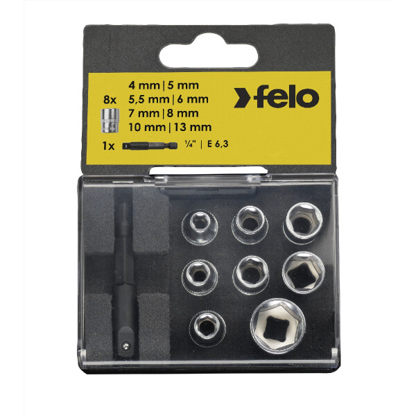 Felo Nuss-Box 1/4" 9-tlg. SW 4 - 13 mm 00005798106