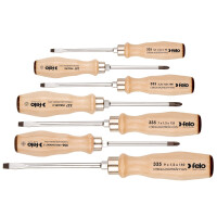 Felo Schraubendreher Holzgriff Satz 7-tlg. SL/PZ/PH 00033597198