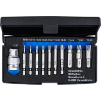 Schraubenausdreher-Satz | für defektes T-Profil (für Torx) T10 - T55 | 11-tlg.