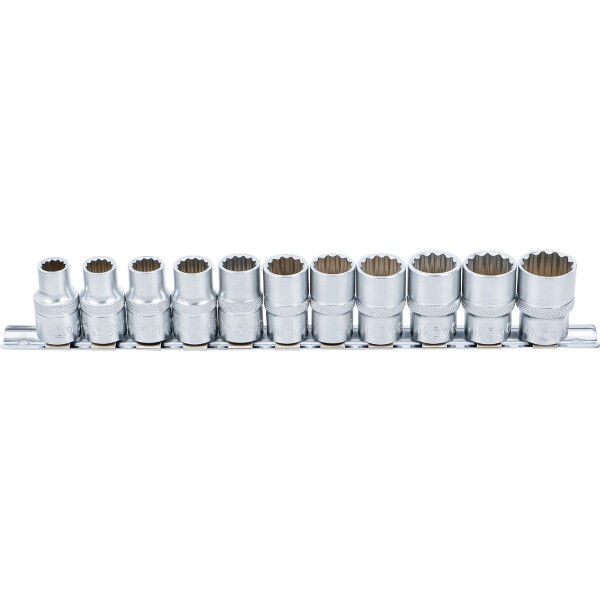 Steckschlüssel-Einsatz-Satz, Zwölfkant | Antrieb Innenvierkant 12,5 mm (1/2") | SW 10 - 21 mm | 11-tlg.