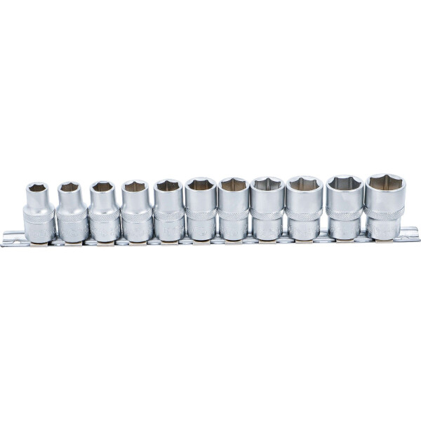 Steckschlüssel-Einsatz-Satz, Sechskant | Antrieb Innenvierkant 12,5 mm (1/2") | SW 10 - 21 mm | 11-tlg.