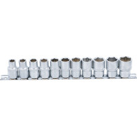 Steckschlüssel-Einsatz-Satz, Sechskant | Antrieb Innenvierkant 12,5 mm (1/2") | SW 10 - 21 mm | 11-tlg.