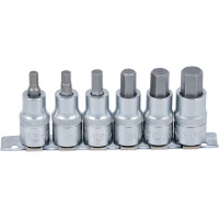 Bit-Einsatz-Satz | Antrieb Innenvierkant 12,5 mm (1/2") | Innensechskant 6 - 14 mm | 6-tlg.