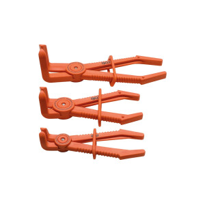Schlauch-Abklemmzangen-Satz | 90° abgewinkelt | 155 - 220 mm | 3-tlg.