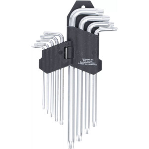 Winkelschlüssel-Satz | lang | T-Profil (für Torx) | T10 - T50 | 9-tlg.