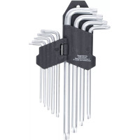Winkelschlüssel-Satz | lang | T-Profil (für Torx) | T10 - T50 | 9-tlg.