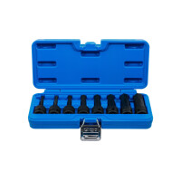 Kraft-Bit-Einsatz-Satz | Antrieb Innenvierkant 12,5 mm (1/2") | Innensechskant 5 - 19 mm | 8-tlg.
