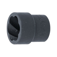 Spiral-Profil-Steckschlüssel-Einsatz / Schraubenausdreher | Antrieb Innenvierkant 12,5 mm (1/2") | SW 22 mm