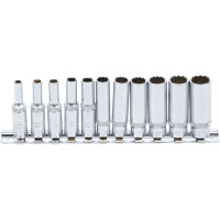 Steckschlüssel-Einsatz-Satz Zwölfkant, tief | Antrieb Innenvierkant 6,3 mm (1/4") | SW 4 - 13 mm |11-tlg.