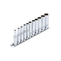 Steckschlüssel-Einsatz-Satz Zwölfkant, tief | Antrieb Innenvierkant 6,3 mm (1/4") | SW 4 - 13 mm |11-tlg.