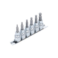 Bit-Einsatz-Satz | Antrieb Innenvierkant 10 mm (3/8") | Innensechskant mit Kugelkopf 3 - 8 mm | 6-tlg.