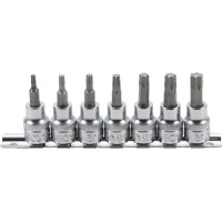 Bit-Einsatz-Satz | Antrieb Innenvierkant 10 mm (3/8") | T-Profil (für Torx) T15 - T50 | 7-tlg.