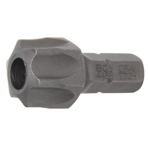 Bit | Länge 30 mm | Antrieb Außensechskant 8 mm (5/16") | T-Profil (für Torx) mit Bohrung T70