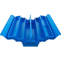 Metall-Werkzeugkasten | leer | 530 x 200 x 200 mm | 5 Fächer