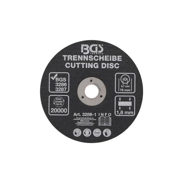Trennscheibe | Ø 75 x 1,8 x 9,7 mm