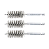 Stahlbürste | 19 mm | Antrieb Außensechskant 6,3 mm (1/4") | 3-tlg.