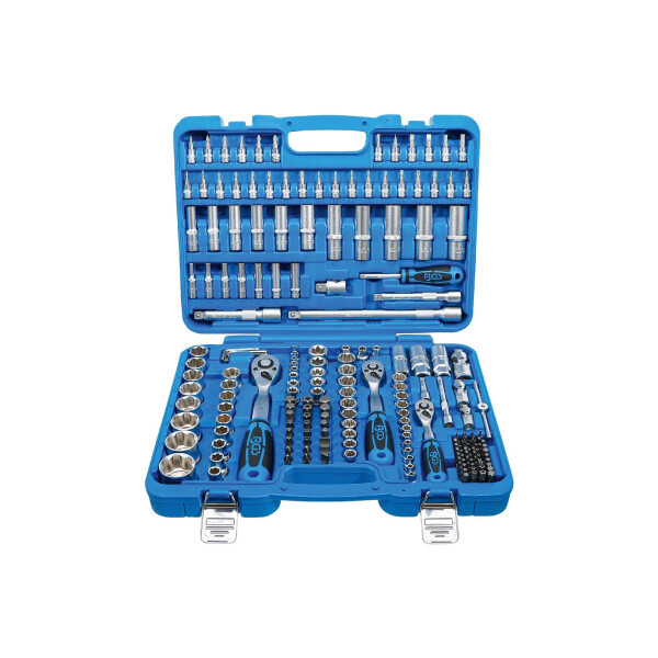 Steckschlüssel-Satz Wellenprofil | Antrieb 6,3 mm (1/4") / 10 mm (3/8") / 12,5 mm (1/2") | 192-tlg.