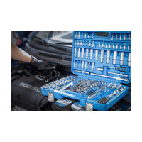 Steckschlüssel-Satz Wellenprofil | Antrieb 6,3 mm (1/4") / 10 mm (3/8") / 12,5 mm (1/2") | 192-tlg.