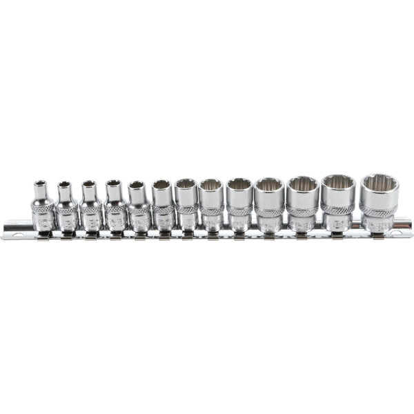 Steckschlüssel-Einsatz-Satz Zwölfkant | Antrieb Innenvierkant 6,3 mm (1/4") | SW 4 - 14 mm | 13-tlg.