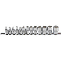 Steckschlüssel-Einsatz-Satz Zwölfkant | Antrieb Innenvierkant 6,3 mm (1/4") | SW 4 - 14 mm | 13-tlg.