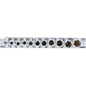 Steckschlüssel-Einsatz-Satz Sechskant, tief | Antrieb Innenvierkant 6,3 mm (1/4") | SW 4 - 13 mm | 11-tlg.