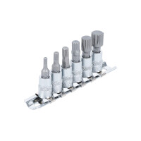 Bit-Einsatz-Satz | Antrieb Innenvierkant 6,3 mm (1/4") | Innenvielzahn (für XZN) M4 - M12 | 6-tlg.
