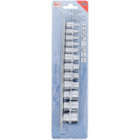 Steckschlüssel-Einsatz-Satz E-Profil | Antrieb Innenvierkant 6,3 mm (1/4") / 10 mm (3/8") | SW E4 - E20 | 12-tlg.
