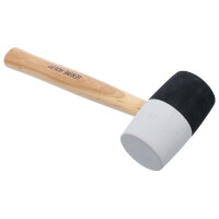 Gummihammer | Hickory-Stiel | schwarz-weißer Kopf | Ø 63 mm | 840 g