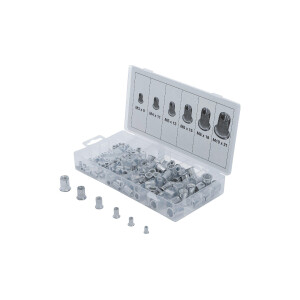 Nietmuttern-Sortiment | Aluminium | 150-tlg.