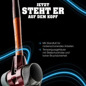 Aktionsbox, SIMPLEX-Schonhammer D60, Gummikomposition mit Standfuß / Superplastik sowie je ein TPE-soft und TPE-mid Schlageinsatz plus Flaschenöffner | 3027s026