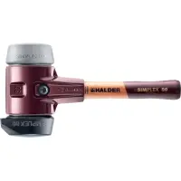 SIMPLEX-Schonhammer, Gummikomposition, mit Standfuß / TPE-mid; mit Tempergussgehäuse und hochwertigem extra kurzen Holzstiel | D=80 mm / Stielausführung=extra kurz | 3023.282