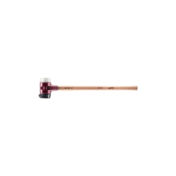 SIMPLEX-Vorschlaghammer, Gummikomposition, mit Standfuß / Superplastik; mit Tempergussgehäuse und Hickorystiel | D=80 mm | 3027.281