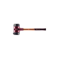 SIMPLEX-Schonhammer, Gummikomposition, mit Standfuß; mit Tempergussgehäuse und hochwertigem Holzstiel | D=80 mm | 3022.280