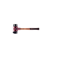SIMPLEX-Schonhammer, Gummikomposition, mit Standfuß; mit Tempergussgehäuse und hochwertigem Holzstiel | D=60 mm | 3022.260