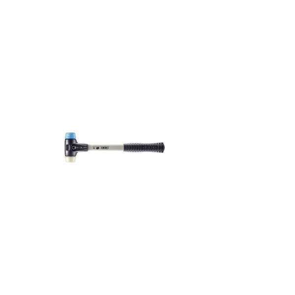 SIMPLEX-Schonhammer, TPE-soft / Nylon; mit verstärktem Tempergussgehäuse und Fiberglasstiel | D=30 mm | 3718.030