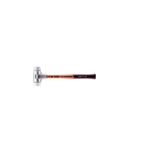 SIMPLEX-Schonhammer, TPE-mid / Superplastik; mit Aluminiumgehäuse und hochwertigem Holzstiel | D=30 mm | 3137.030