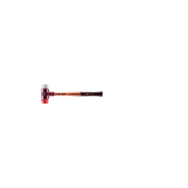 SIMPLEX-Schonhammer, TPE-mid / Plastik; mit Tempergussgehäuse und hochwertigem Holzstiel | D=30 mm | 3036.030