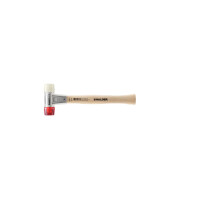 BASEPLEX-Schonhammer, Nylon / Celluloseacetat mit Zinkdruckguss-Gehäuse und Holzstiel | D=30 mm | 3968.030