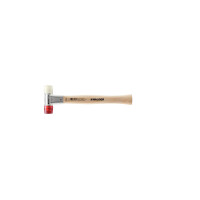 BASEPLEX-Schonhammer, Nylon / Celluloseacetat mit Zinkdruckguss-Gehäuse und Holzstiel | D=25 mm | 3968.025