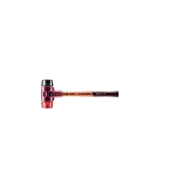 SIMPLEX-Schonhammer, Gummikomposition / Plastik; mit Tempergussgehäuse und hochwertigem Holzstiel | D=50 mm | 3026.050