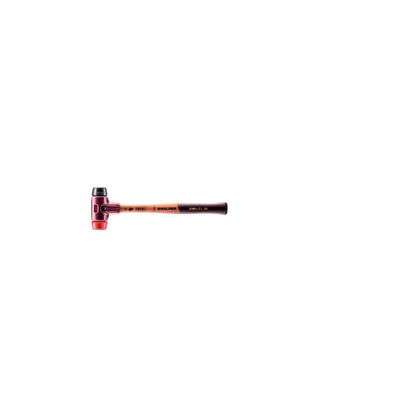 SIMPLEX-Schonhammer, Gummikomposition / Plastik; mit Tempergussgehäuse und hochwertigem Holzstiel | D=30 mm | 3026.030